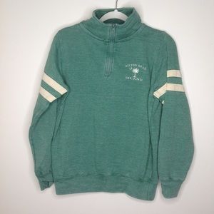 Vintage green quarter zip up